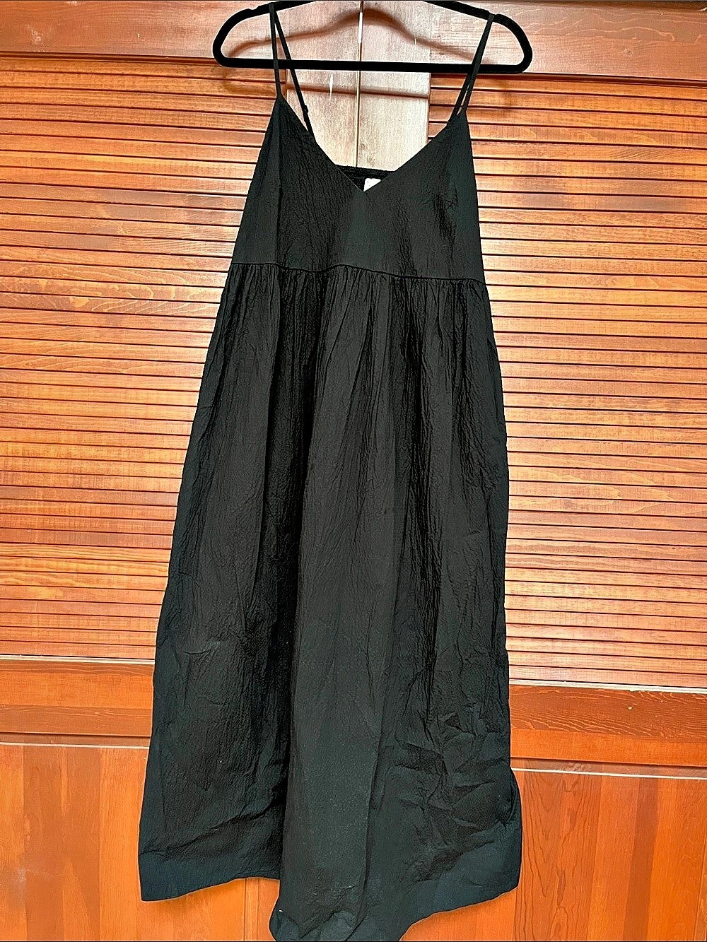a new day Black Cotton Maxi Dress Size Large NWT